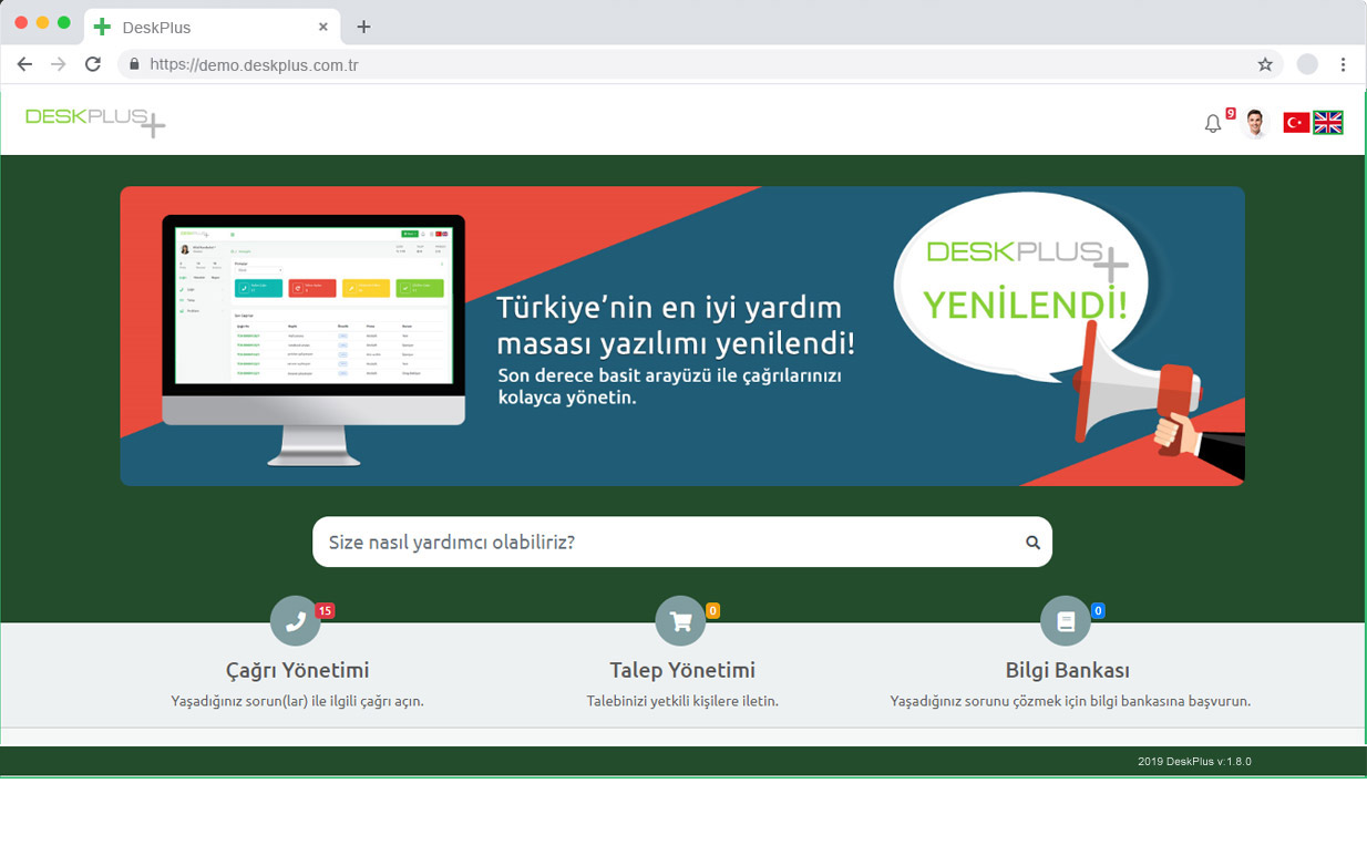 DeskPlus yardım masası yazılımı